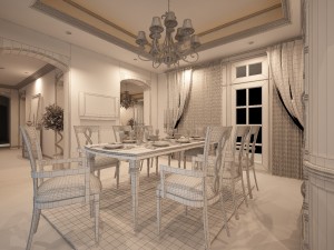 family - kitchen - restaurant 423 Modèle 3D