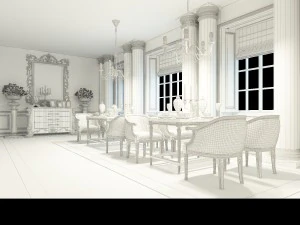 family - kitchen - restaurant 424 3D Model