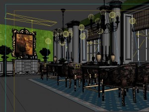 family - kitchen - restaurant 424 3D Model