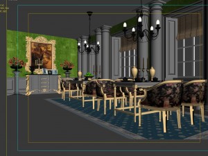 family - kitchen - restaurant 424 3D Model