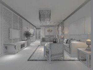 family - kitchen - restaurant 425 Model 3D