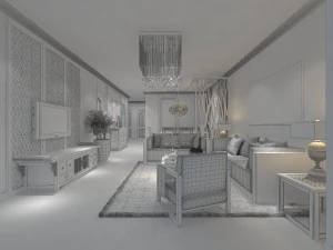 family - kitchen - restaurant 425 3D Model