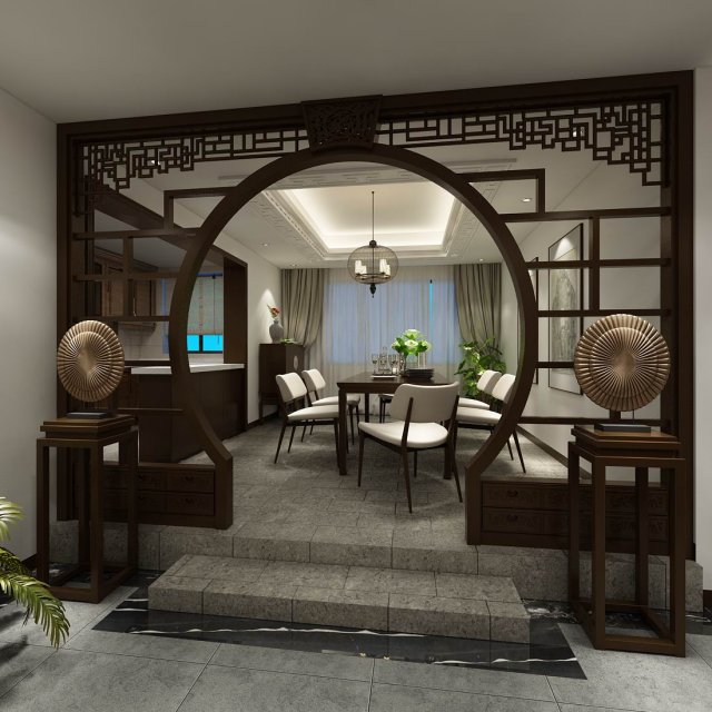 family - kitchen - restaurant 428 3D Model .c4d .max .obj .3ds .fbx .stl .blend 