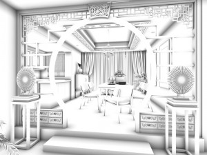 family - kitchen - restaurant 428 3D Model