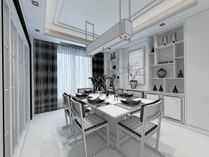family - kitchen - restaurant 430 3D Модель