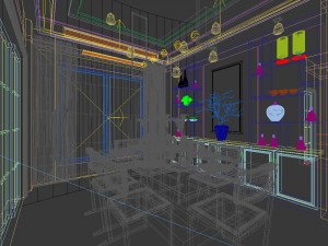 family - kitchen - restaurant 430 3D Модель