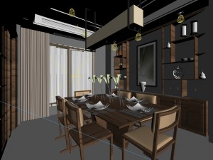 family - kitchen - restaurant 430 3D Модель