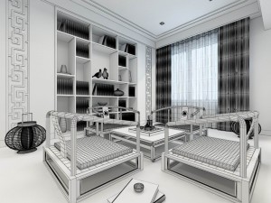 family - kitchen - restaurant 430 3D Модель