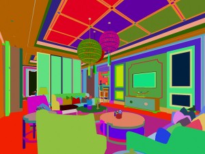 family - kitchen - restaurant 432 Model 3D