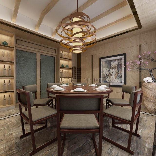 family - kitchen - restaurant 434 Model 3D .c4d .max .obj .3ds .fbx .stl .blend 
