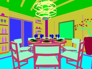 family - kitchen - restaurant 434 Model 3D