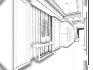 family - kitchen - restaurant 434 Model 3D