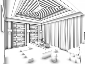 family - kitchen - restaurant 436 Modèle 3D