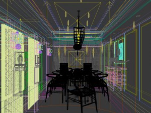 family - kitchen - restaurant 436 Modèle 3D