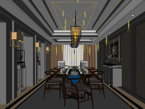 family - kitchen - restaurant 436 Modèle 3D
