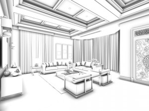 family - kitchen - restaurant 436 Modèle 3D