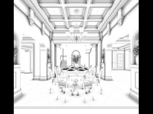 family - kitchen - restaurant 437 3D Model