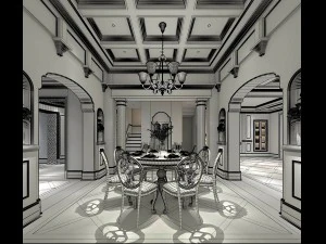family - kitchen - restaurant 437 3D Model