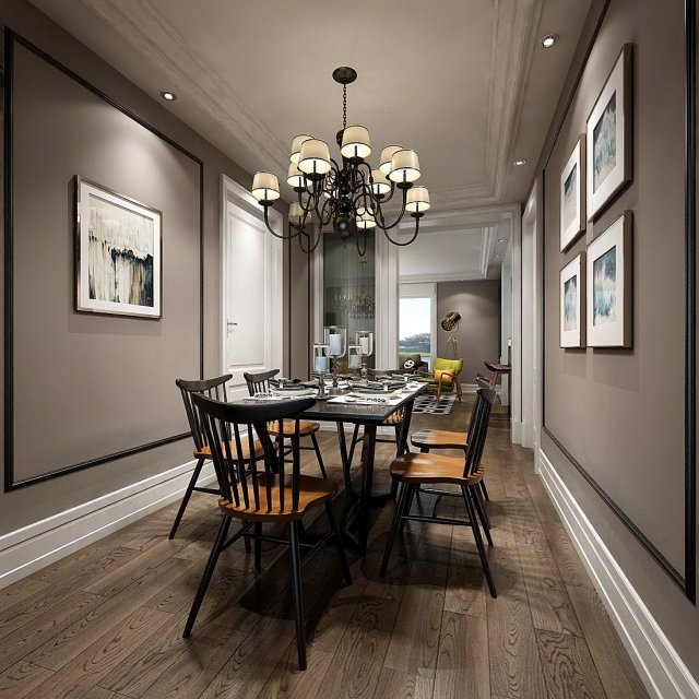 family - kitchen - restaurant 438 3D Model .c4d .max .obj .3ds .fbx .stl .blend 