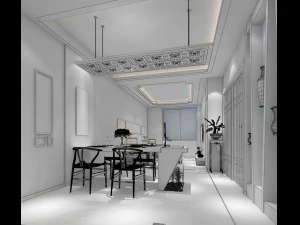 family - kitchen - restaurant 440 3D Model