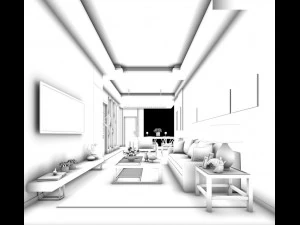 family - kitchen - restaurant 440 3D Model