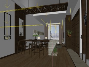 family - kitchen - restaurant 440 3D Модель