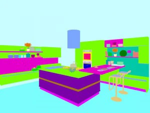 family - kitchen - restaurant 443 3D Model