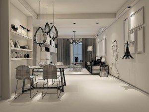 family - kitchen - restaurant 448 Model 3D