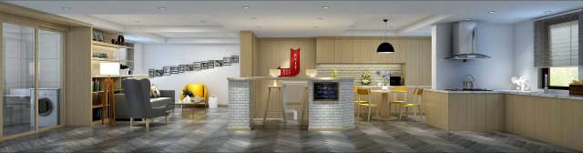 family - kitchen - restaurant 450 Modelo 3D .c4d .max .obj .3ds .fbx .stl .blend 