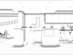 family - kitchen - restaurant 450 Modelo 3D