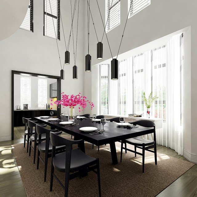 family - kitchen - restaurant 455 Modello 3D .c4d .max .obj .3ds .fbx .stl .blend 