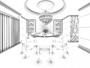 family - kitchen - restaurant 459 3D Model