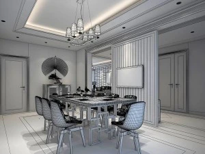 family - kitchen - restaurant 462 3D Model