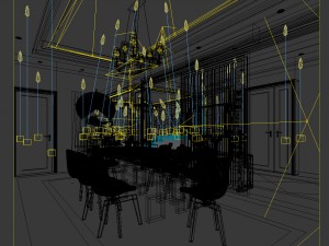 family - kitchen - restaurant 462 Modello 3D