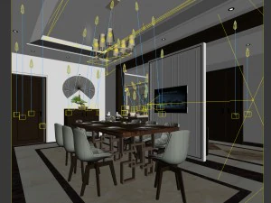 family - kitchen - restaurant 462 3D Model