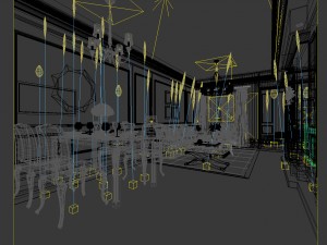 family - kitchen - restaurant 463 Modèle 3D