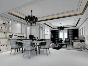 family - kitchen - restaurant 466 3D Model