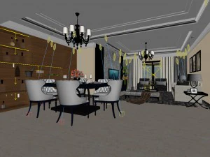 family - kitchen - restaurant 466 3D Model