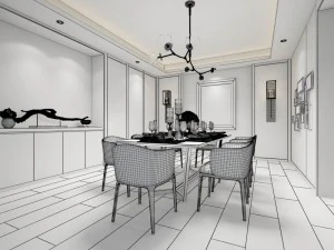 family - kitchen - restaurant 467 3D Model