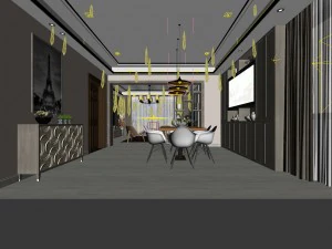 family - kitchen - restaurant 470 3D Model