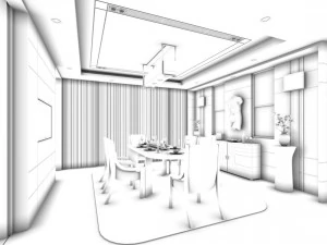 family - kitchen - restaurant 471 3D Model