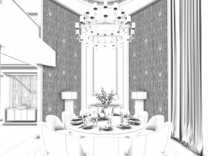 family - kitchen - restaurant 474 3D-Modell