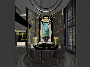 family - kitchen - restaurant 474 3D Model