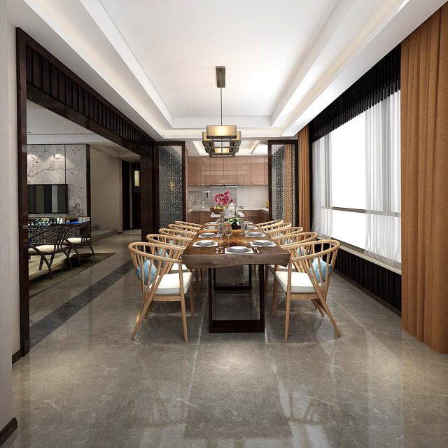 family - kitchen - restaurant 479 3D Model .c4d .max .obj .3ds .fbx .stl .blend 
