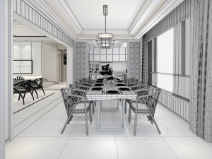family - kitchen - restaurant 479 3D Model