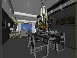 family - kitchen - restaurant 480 3D Model
