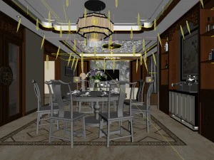 family - kitchen - restaurant 487 3D Model