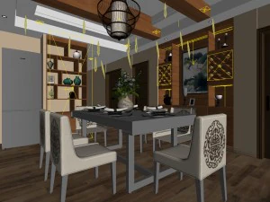 family - kitchen - restaurant 488 3D Model