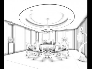 family - kitchen - restaurant 489 3D Model