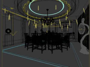 family - kitchen - restaurant 489 3D Model